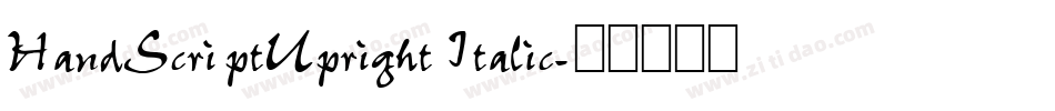 HandScriptUpright Italic字体转换